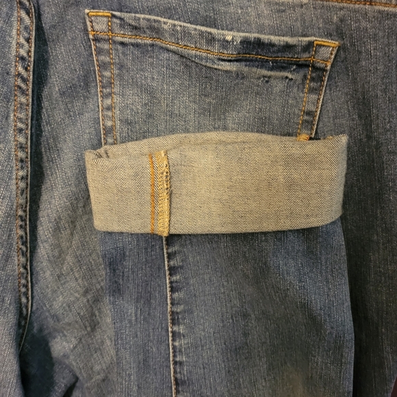 Womens Torrid Blue Boyfriend Jeans with Distressed Details - Picture 7 of 8